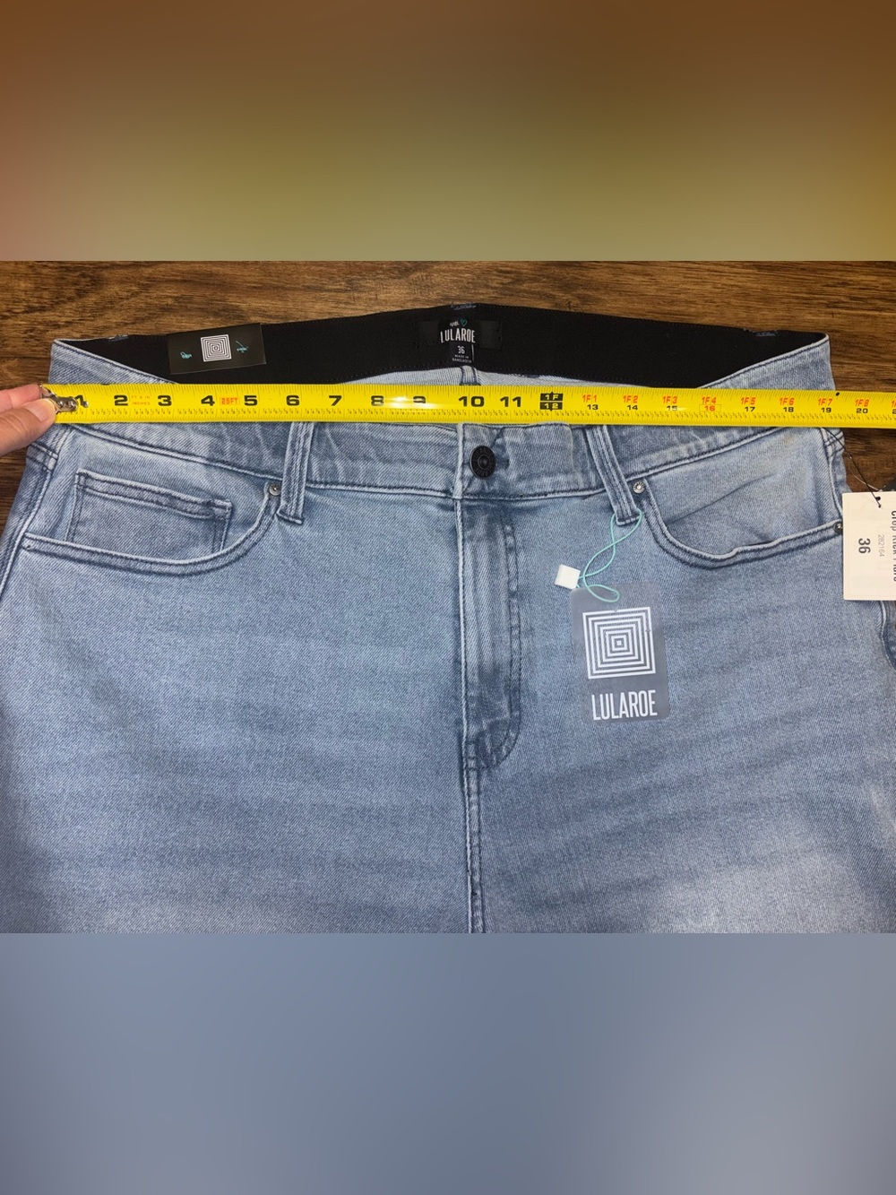 Lularoe High Rise Crop Kick Flare Jeans Size 36 NWT - Picture 5 of 11